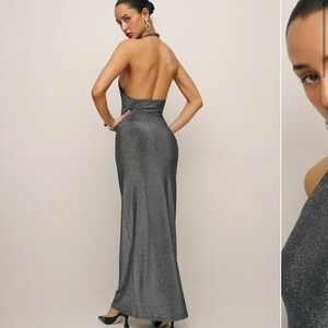 Reformation Selene Knit Halter Maxi Dress